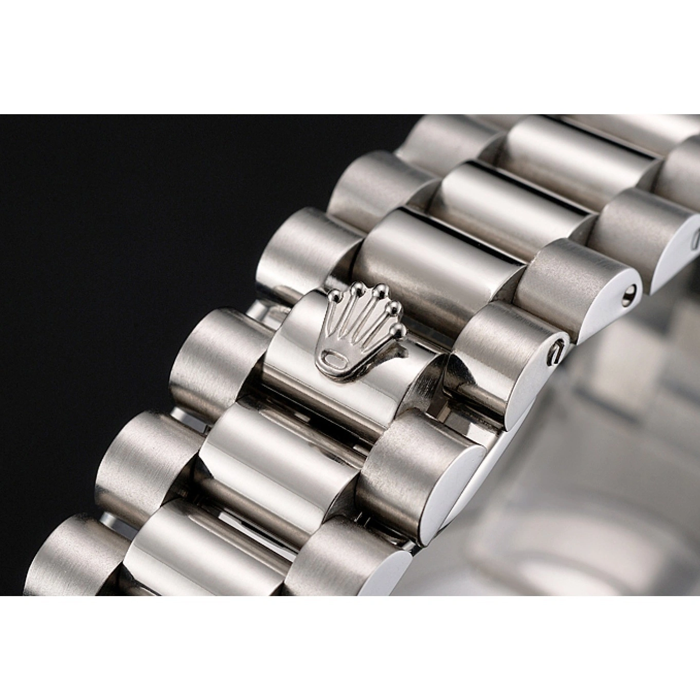 MiroTime 1024 Swiss Rolex Datejust Black Dial Roman Numerals Stainless Steel Case And Bracelet